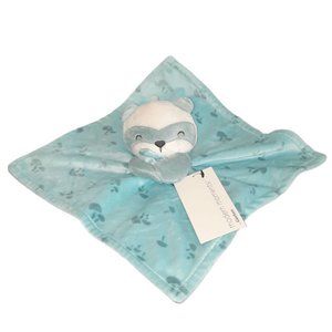 Modern Moments Gerber Raccoon Mushroom Baby Security Blanket Lovey 12" X 12" NEW